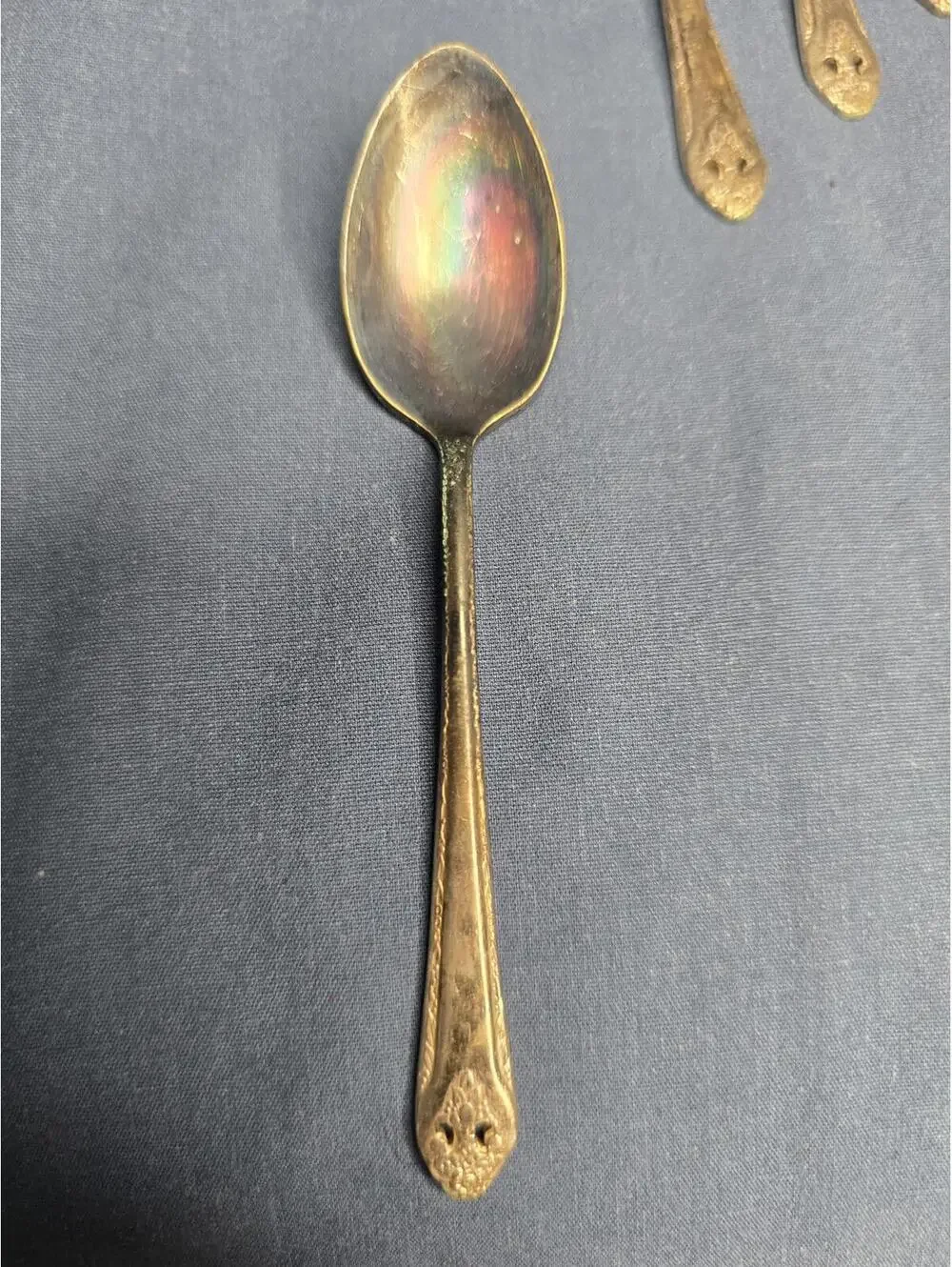 Set of 9 vintage silver-plated spoons by Harmony House